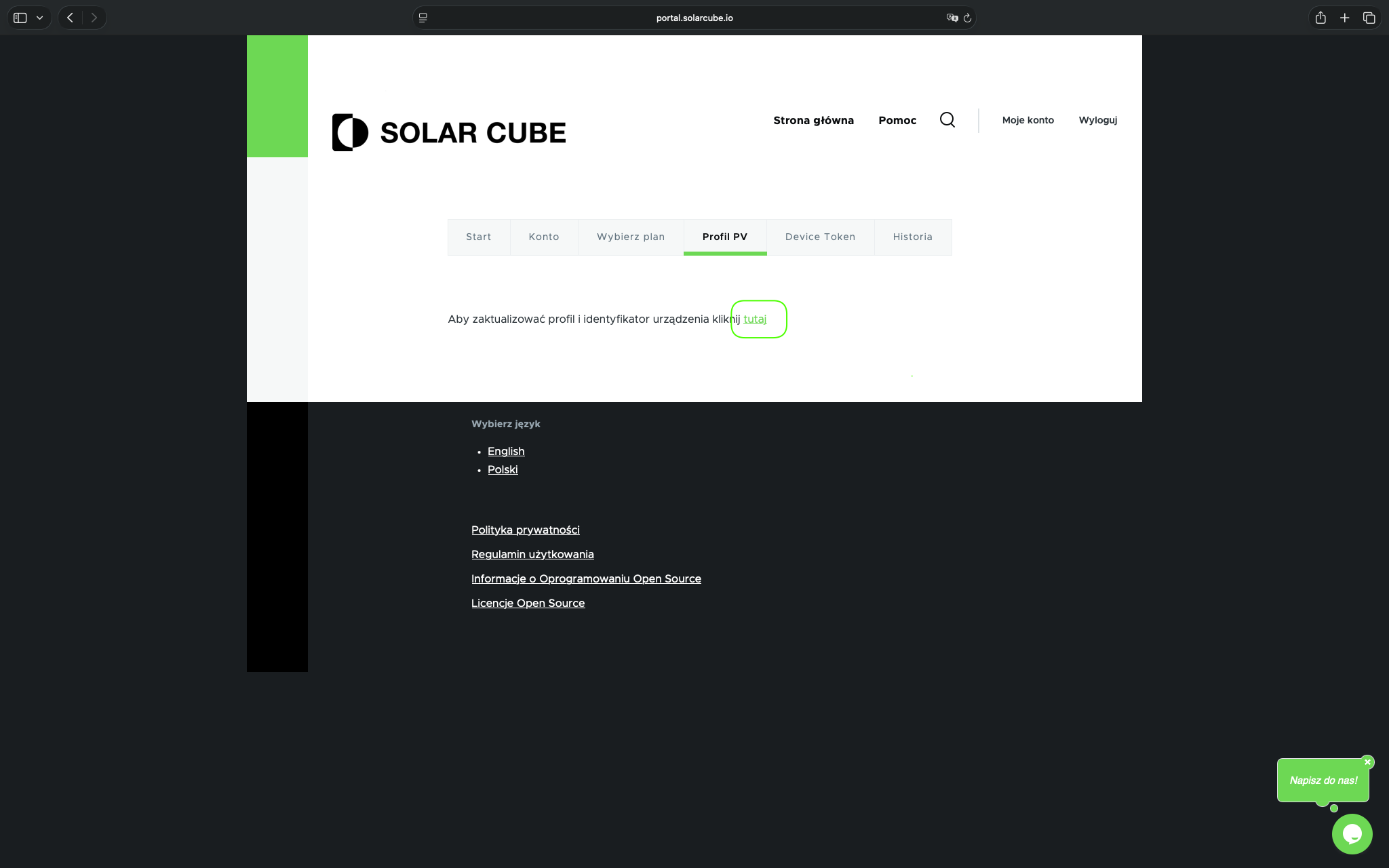 Screenshot 9 — opening the PV Profile form