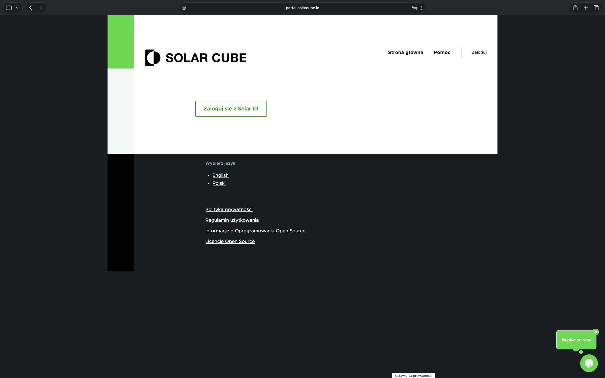 Screenshot 2 — login with Solar ID