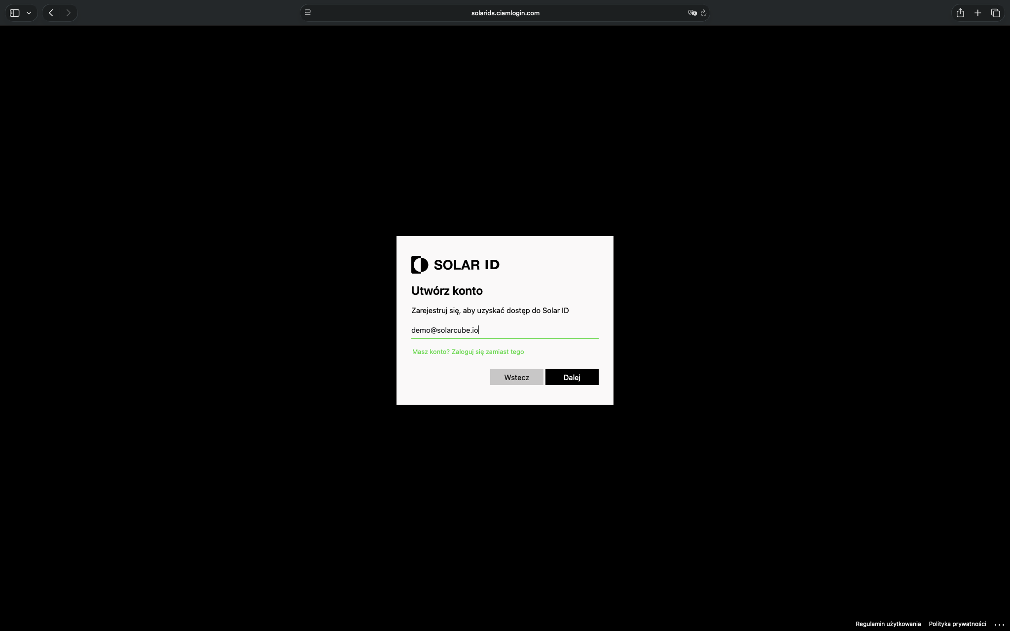 Screenshot 4 — entering the email address