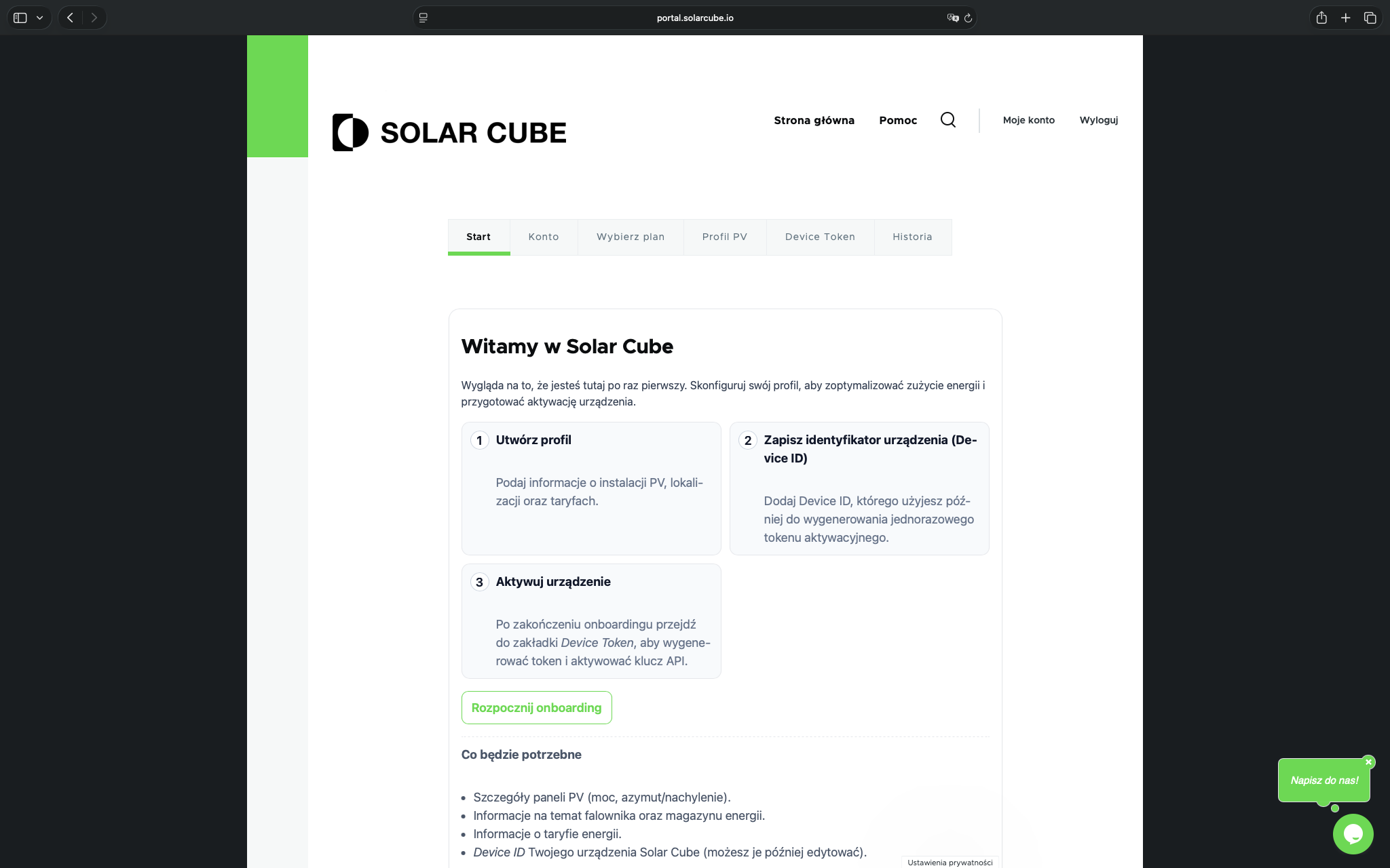 Screenshot 8 — starting onboarding